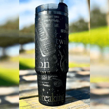 Exclusivo: Garrafa Térmica 1.2L Edição Especial Crepúsculo Twilight Customizada Gravação Laser + *BRINDE 1x Chaveiro Exclusivo* - EDIÇÃO LIMITADA