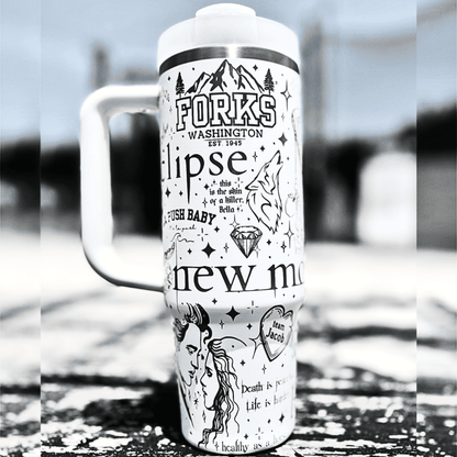 Exclusivo: Garrafa Térmica 1.2L Edição Especial Crepúsculo Twilight Customizada Gravação Laser + *BRINDE 1x Chaveiro Exclusivo* - EDIÇÃO LIMITADA