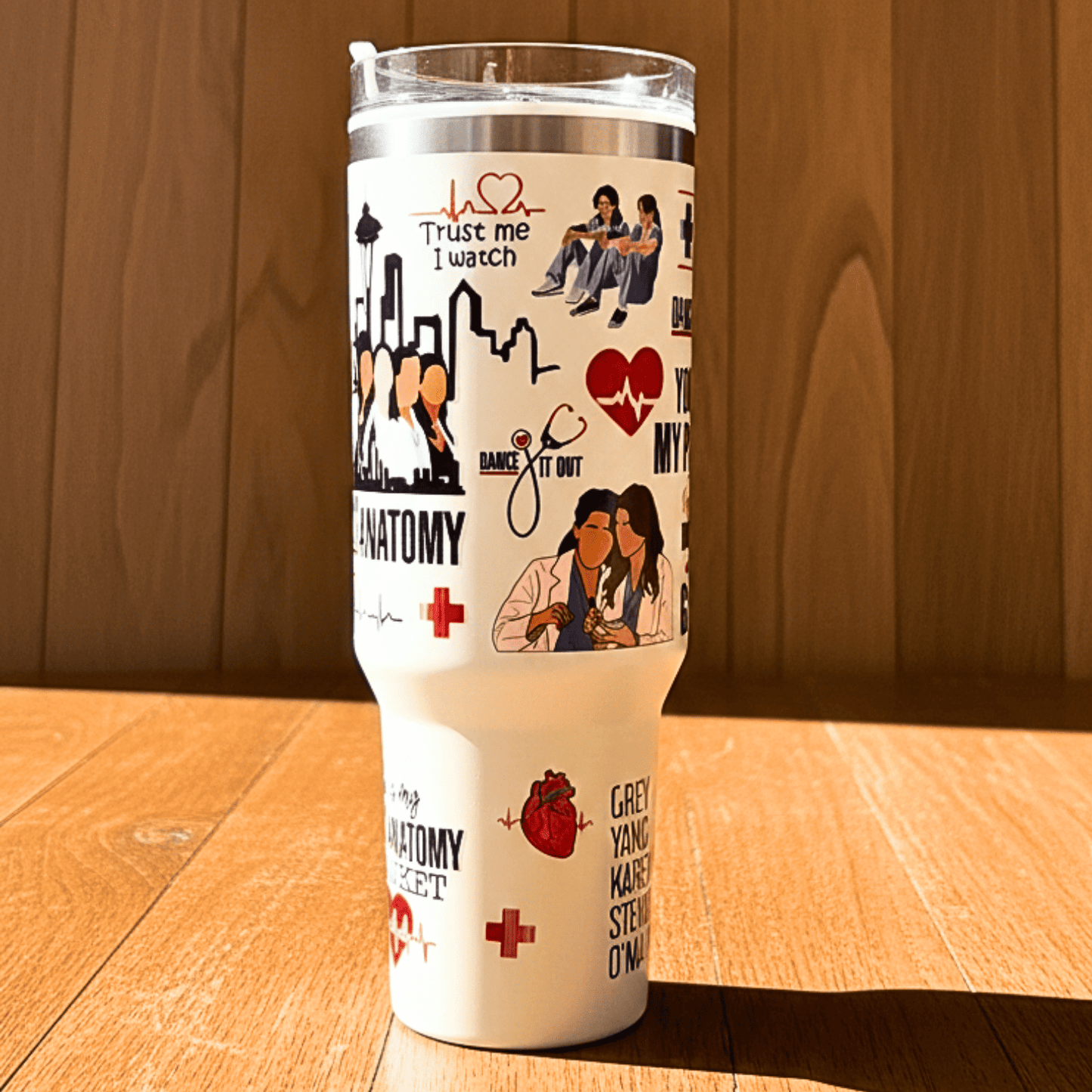 Exclusivo: Garrafa Térmica 1.2L Especial Greys Anatomy Customizada Gravação Permanente + *BRINDE 1x Chaveiro Exclusivo* - EDIÇÃO LIMITADA