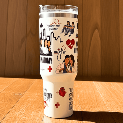 Exclusivo: Garrafa Térmica 1.2L Especial Greys Anatomy Customizada Gravação Permanente + *BRINDE 1x Chaveiro Exclusivo* - EDIÇÃO LIMITADA