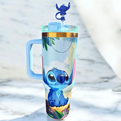 Exclusivo: Garrafa Térmica 1.2L Edição Especial Stitch Dourada Caixa Customizada + *BRINDE 1x Chaveiro Exclusivo* - EDIÇÃO LIMITADA