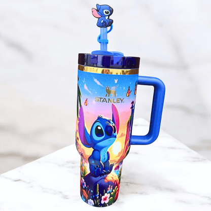 Exclusivo: Garrafa Térmica 1.2L Edição Especial Stitch Dourada Caixa Customizada + *BRINDE 1x Chaveiro Exclusivo* - EDIÇÃO LIMITADA
