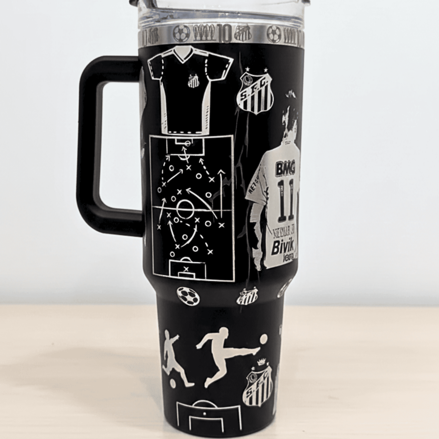 Exclusivo: Garrafa Térmica 1.2L Edição Especial Santos Customizada Gravação Laser + *BRINDE 1x Chaveiro Exclusivo* - EDIÇÃO LIMITADA