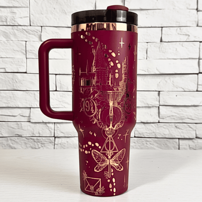 Exclusivo: Garrafa Térmica 1.2L Edição Especial HP Dourada e Metalizada Customizada Gravação Laser + *BRINDE 1x Chaveiro Exclusivo* - EDIÇÃO LIMITADA