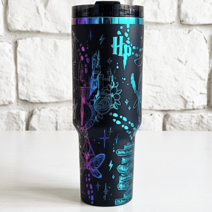 Exclusivo: Garrafa Térmica 1.2L Edição Especial HP Dourada e Metalizada Customizada Gravação Laser + *BRINDE 1x Chaveiro Exclusivo* - EDIÇÃO LIMITADA