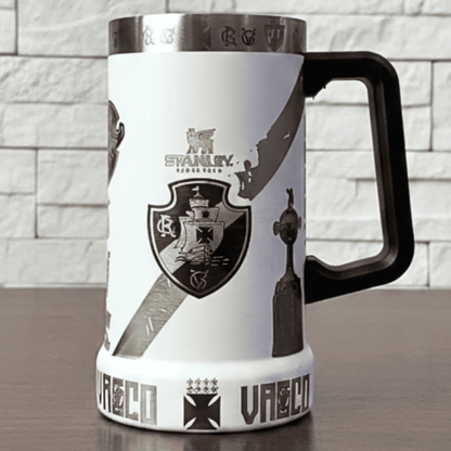 Exclusivo: Caneca Térmica 710ml Edição Especial Vasco Customizada Gravação Laser + *BRINDE 1x Chaveiro Exclusivo* - EDIÇÃO LIMITADA