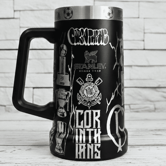 Exclusivo: Caneca Térmica 710ml Edição Especial Timão Customizada Gravação Laser + *BRINDE 1x Chaveiro Exclusivo* - EDIÇÃO LIMITADA