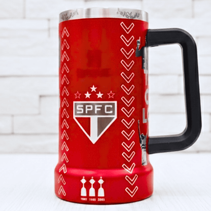 Exclusivo: Caneca Térmica 710ml Edição Especial São Paulo Tri Mundial Customizada Gravação Laser + *BRINDE 1x Chaveiro Exclusivo* - EDIÇÃO LIMITADA