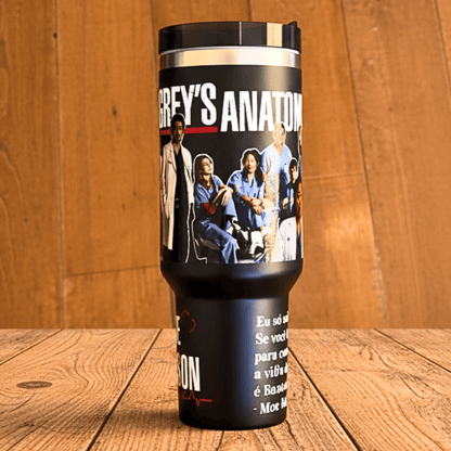 Exclusivo: Garrafa Térmica 1.2L Especial Greys Anatomy Customizada Gravação Permanente + *BRINDE 1x Chaveiro Exclusivo* - EDIÇÃO LIMITADA