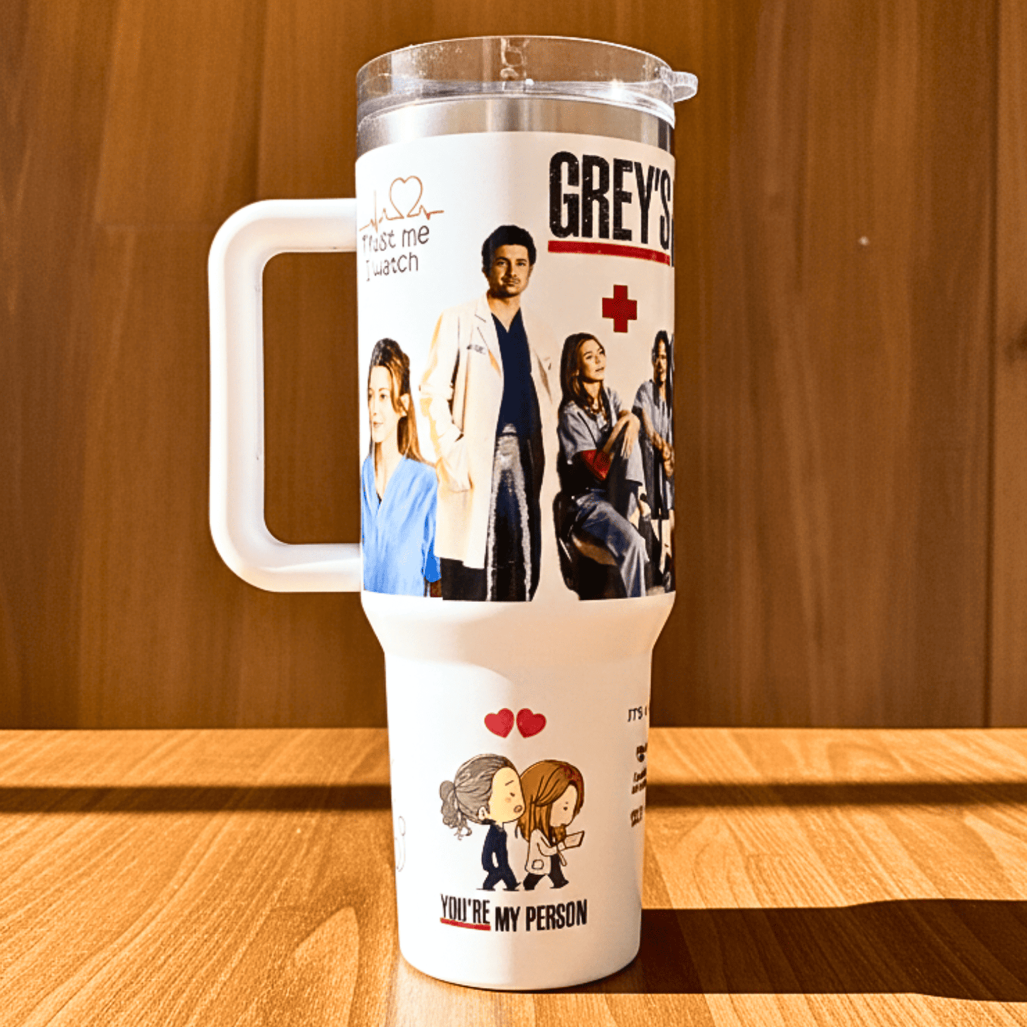Exclusivo: Garrafa Térmica 1.2L Especial Greys Anatomy Customizada Gravação Permanente + *BRINDE 1x Chaveiro Exclusivo* - EDIÇÃO LIMITADA