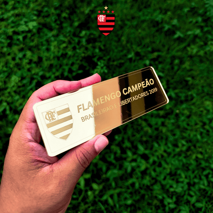 Exclusivo: Quadro de Medalhas Mengão Fla Multicampeão 2019 Libertadores e Brasileirão Moldura de Madeira 33x33cm + *BRINDE 1x Caneca* - EDIÇÃO LIMITADA
