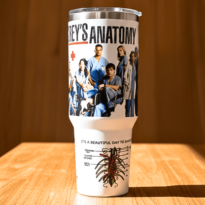 Exclusivo: Garrafa Térmica 1.2L Especial Greys Anatomy Customizada Gravação Permanente + *BRINDE 1x Chaveiro Exclusivo* - EDIÇÃO LIMITADA