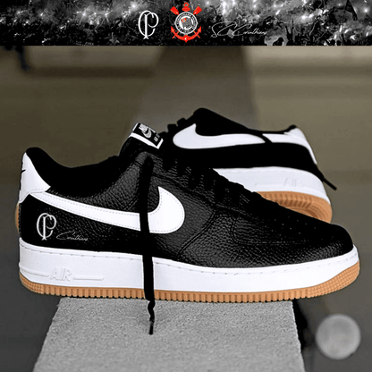 Exclusivo: Tênis Air Force White Black Obsidian Signature Customizado do Timão + *BRINDE 1x Caneca Oficial* - EDIÇÃO LIMITADA