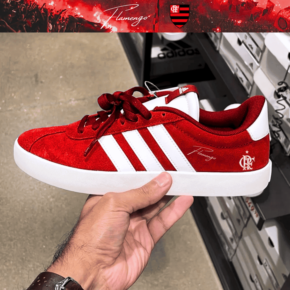 Exclusivo: Tênis Grand Court e VL Court 3.0 Signature Customizado do Mengão CRF + *BRINDE 1x Caneca Oficial* - EDIÇÃO LIMITADA