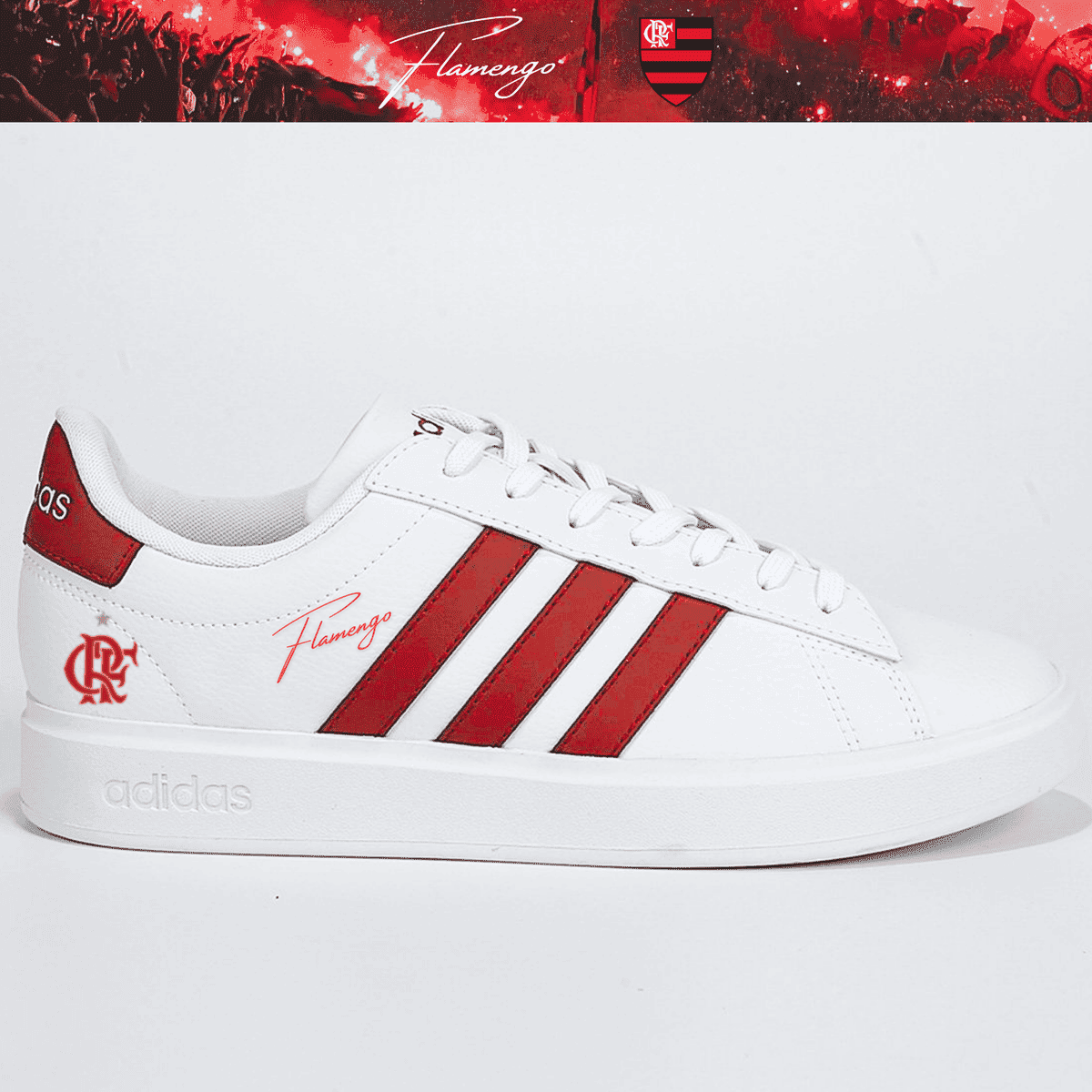 Exclusivo: Tênis Grand Court e VL Court 3.0 Signature Customizado do Mengão CRF + *BRINDE 1x Caneca Oficial* - EDIÇÃO LIMITADA