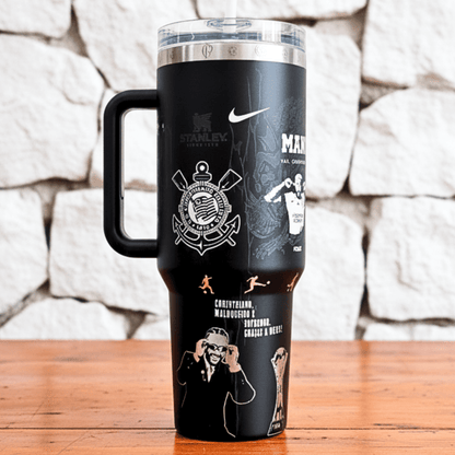 Exclusivo: Garrafa Térmica 1.2L Edição Especial Timão Customizada Gravação Laser + *BRINDE 1x Chaveiro Exclusivo* - EDIÇÃO LIMITADA