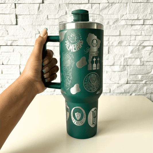 Exclusivo: Garrafa Térmica 1.2L Edição Especial Verdão Customizada Gravação Laser + *BRINDE 1x Chaveiro Exclusivo* - EDIÇÃO LIMITADA