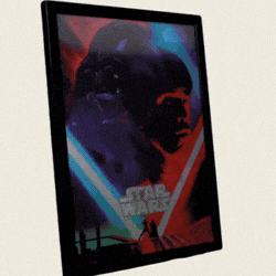 Exclusivo: Quadro 3D Decorativo Lenticular SW 35x45cm Emoldurado + *BRINDE 1x Chaveiro Exclusivo* - EDIÇÃO LIMITADA