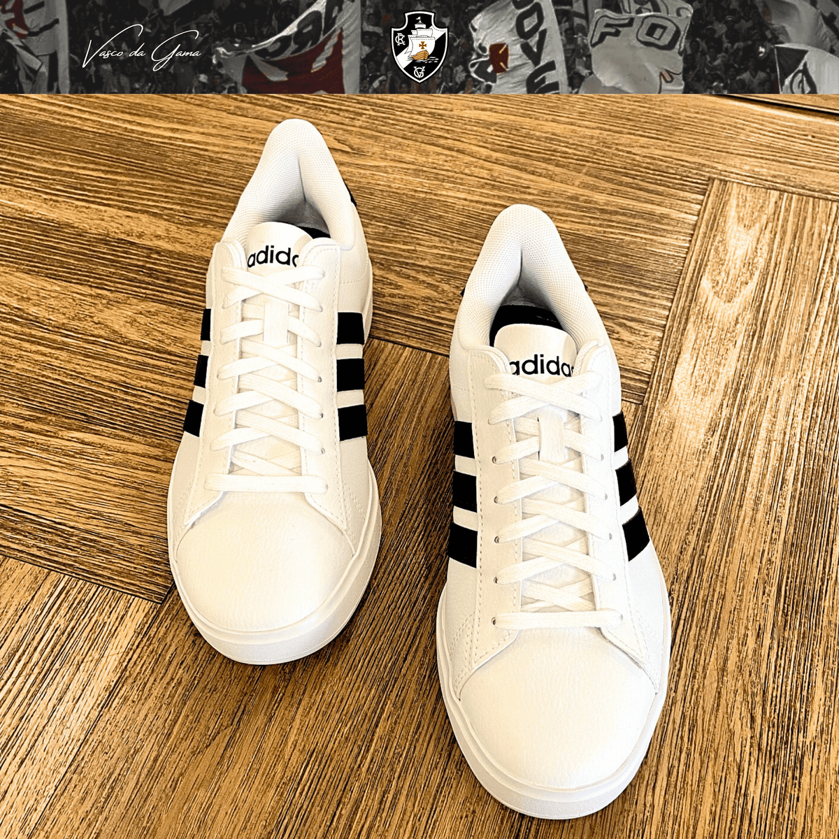 Exclusivo: Tênis Grand Court Signature Customizado Vasco Gigante da Colina + *BRINDE 1x Caneca Oficial* - EDIÇÃO LIMITADA