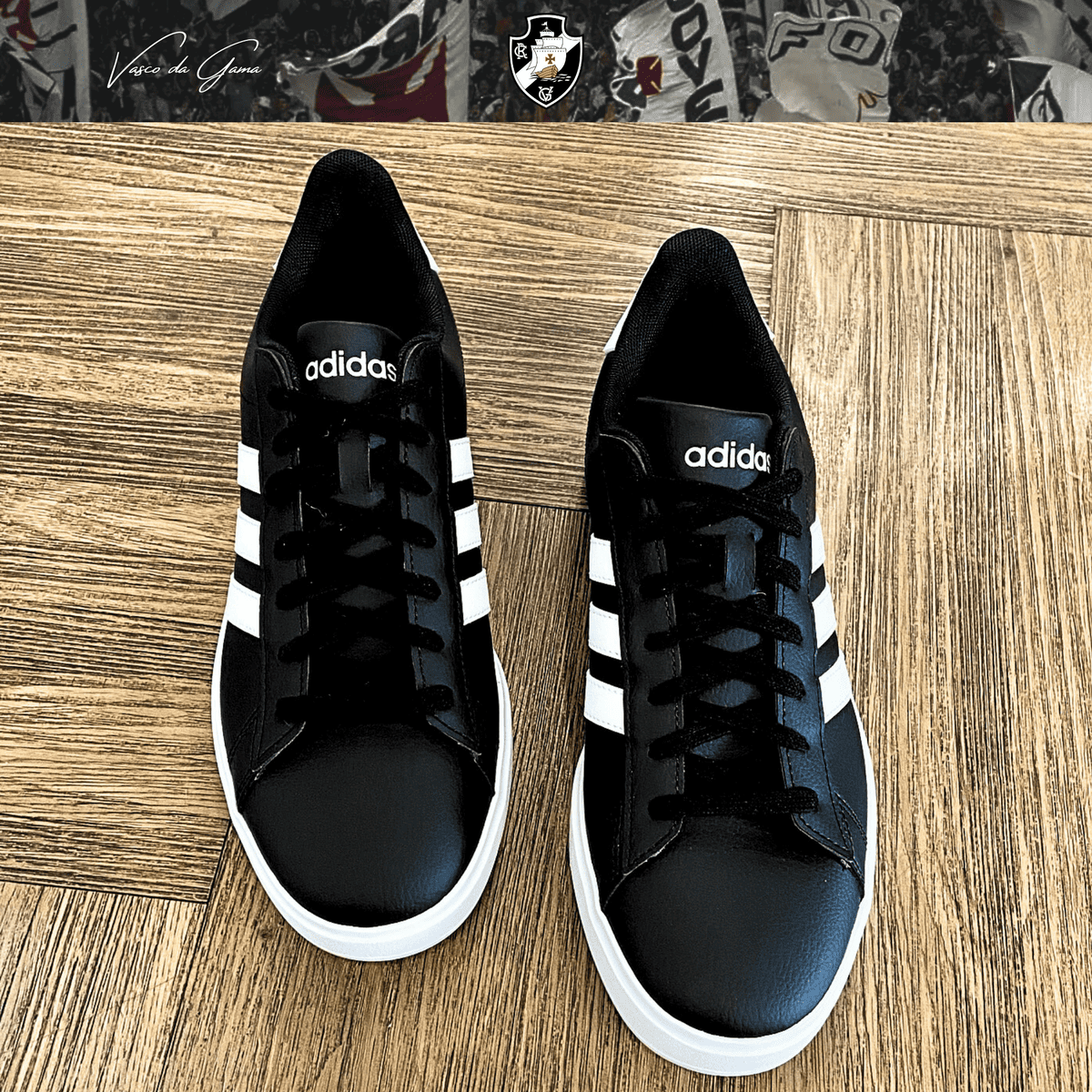 Exclusivo: Tênis Grand Court Signature Customizado Vasco Gigante da Colina + *BRINDE 1x Caneca Oficial* - EDIÇÃO LIMITADA