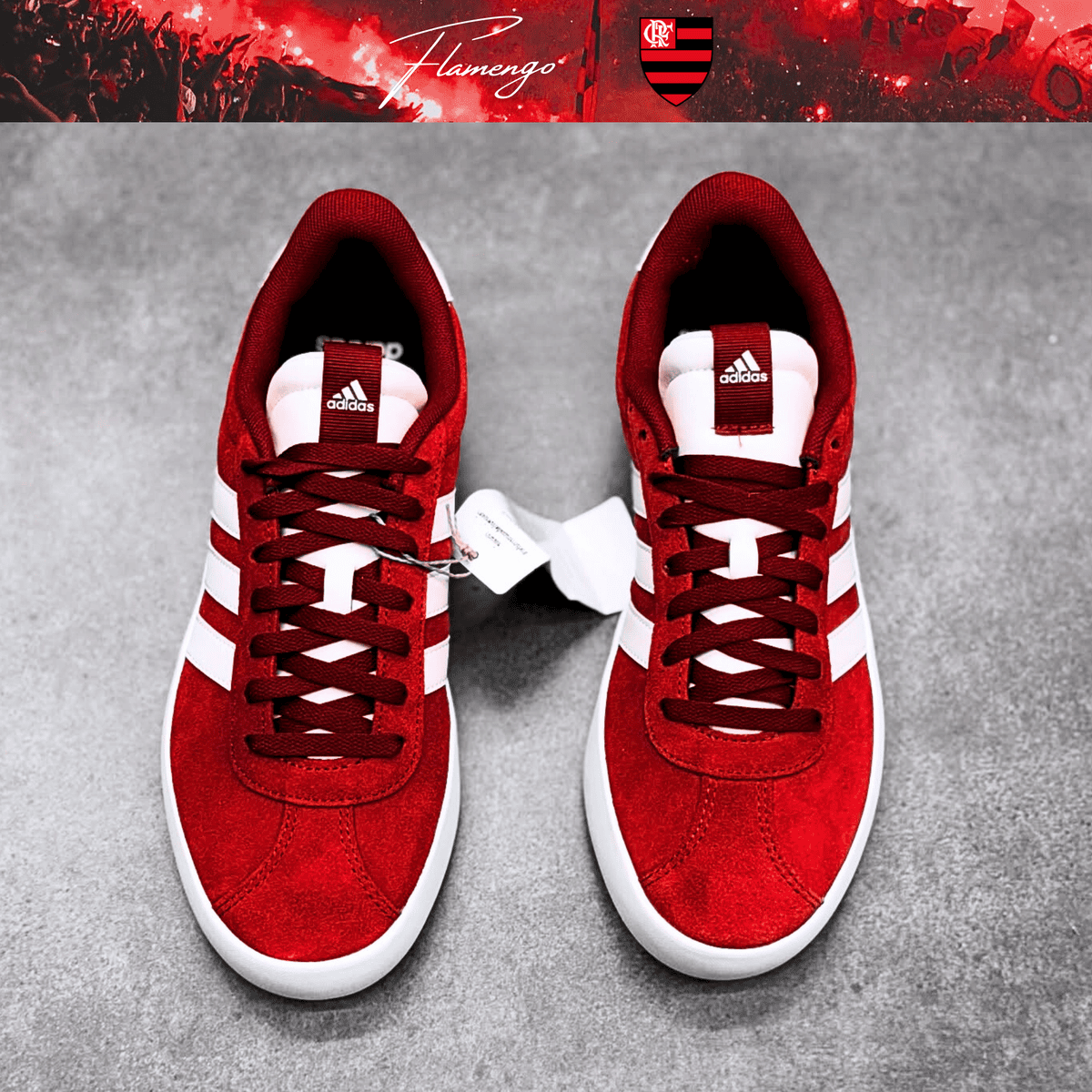 Exclusivo: Tênis Grand Court e VL Court 3.0 Signature Customizado do Mengão CRF + *BRINDE 1x Caneca Oficial* - EDIÇÃO LIMITADA