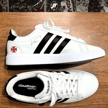 Exclusivo: Tênis Grand Court Signature Customizado Vasco Gigante da Colina + *BRINDE 1x Caneca Oficial* - EDIÇÃO LIMITADA