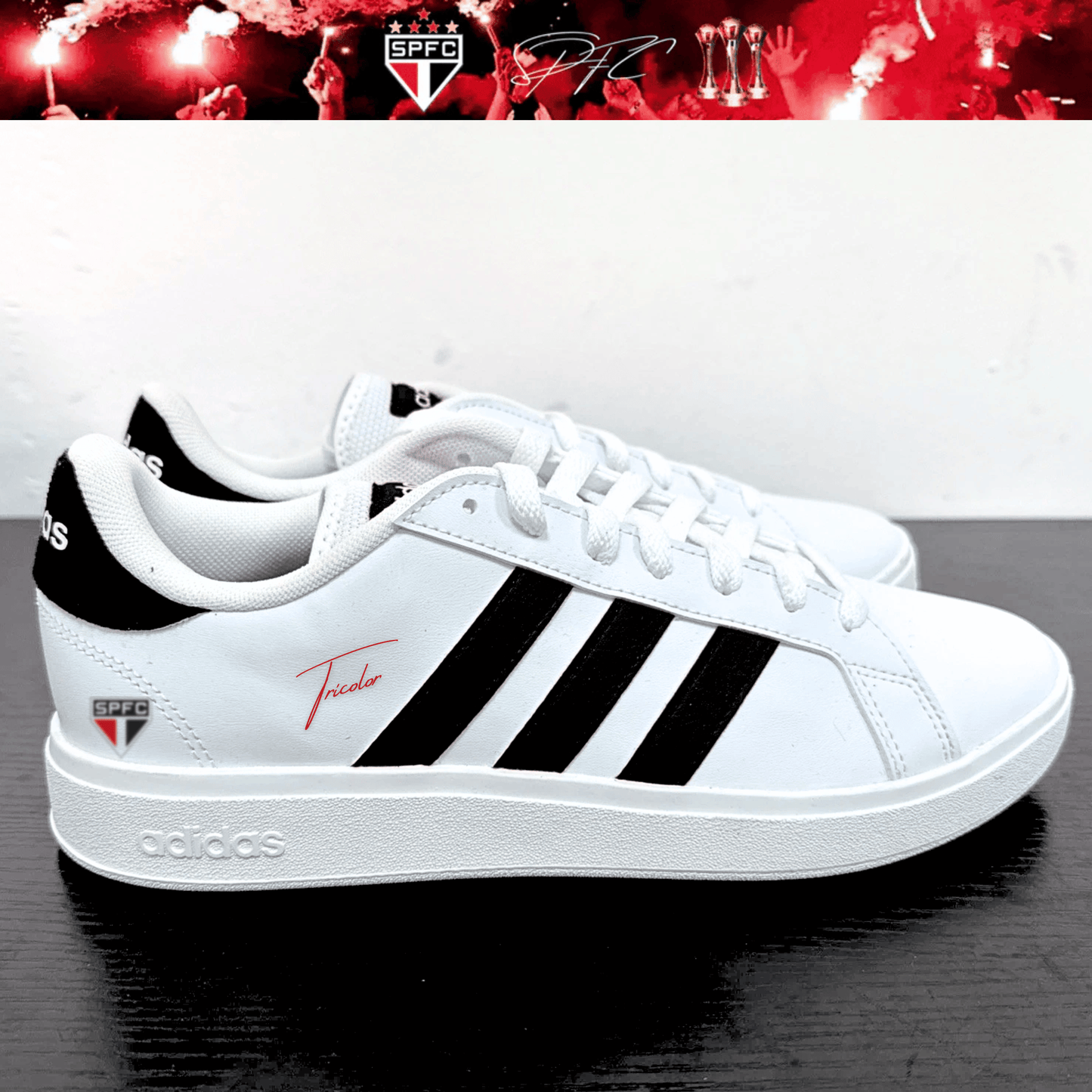 Exclusivo: Tênis Grand Court e VL Court 3.0 Signature Nova Versão Customizada do São Paulo + *BRINDE 1x Caneca* - EDIÇÃO LIMITADA