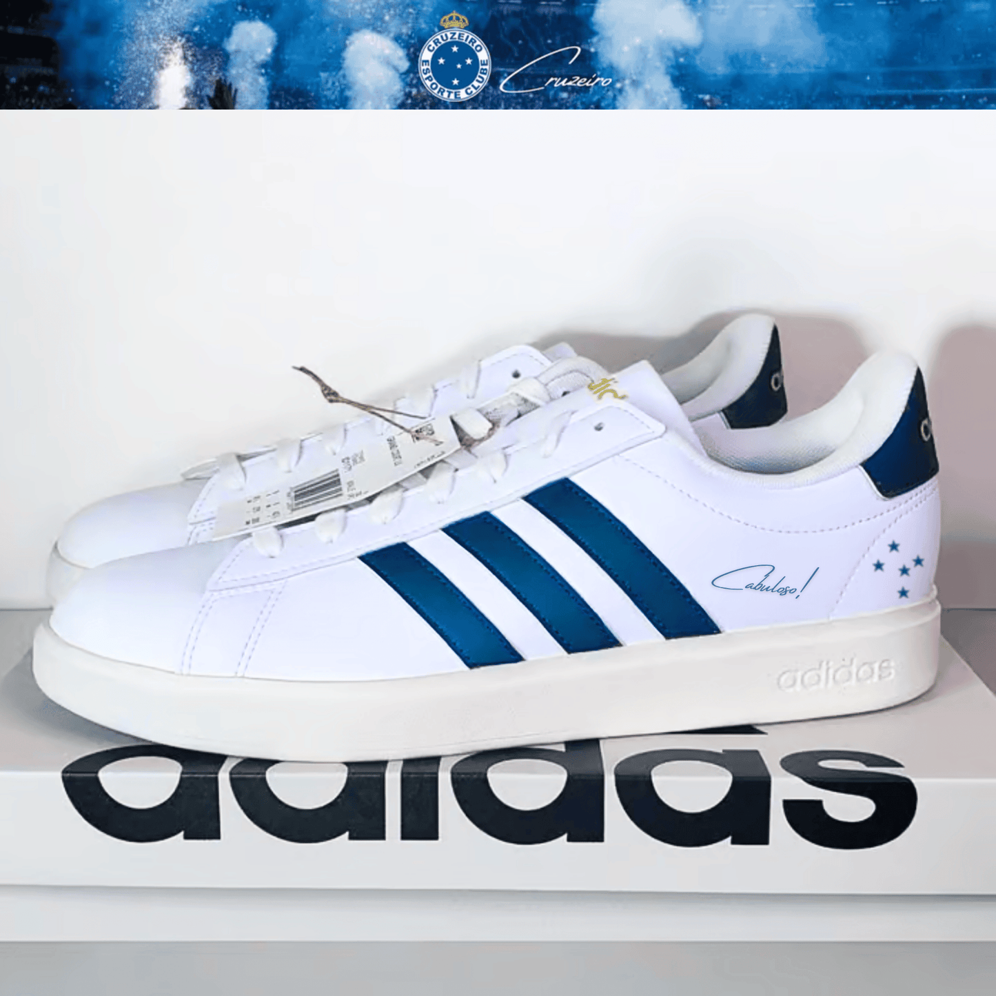 Exclusivo: Tênis Grand Court e VL Court 3.0 Signature Nova Versão Customizada do Cruzeiro + *BRINDE 1x Caneca* - EDIÇÃO LIMITADA