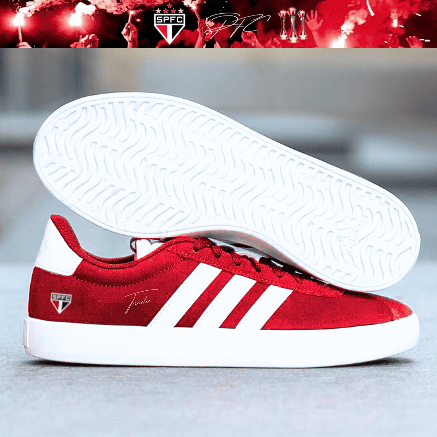 Exclusivo: Tênis Grand Court e VL Court 3.0 Signature Customizado do São Paulo + *BRINDE 1x Caneca Oficial* - EDIÇÃO LIMITADA