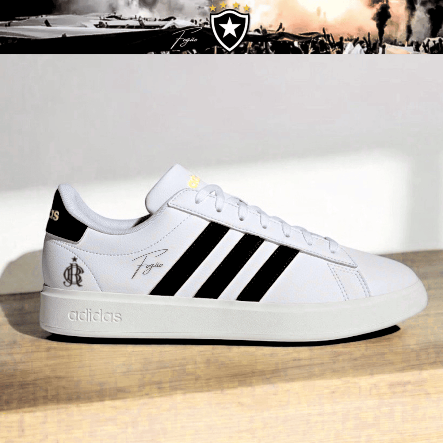 Exclusivo: Tênis Grand Court e VL Court 3.0 Signature Customizado do Glorioso + *BRINDE 1x Caneca Oficial* - EDIÇÃO LIMITADA