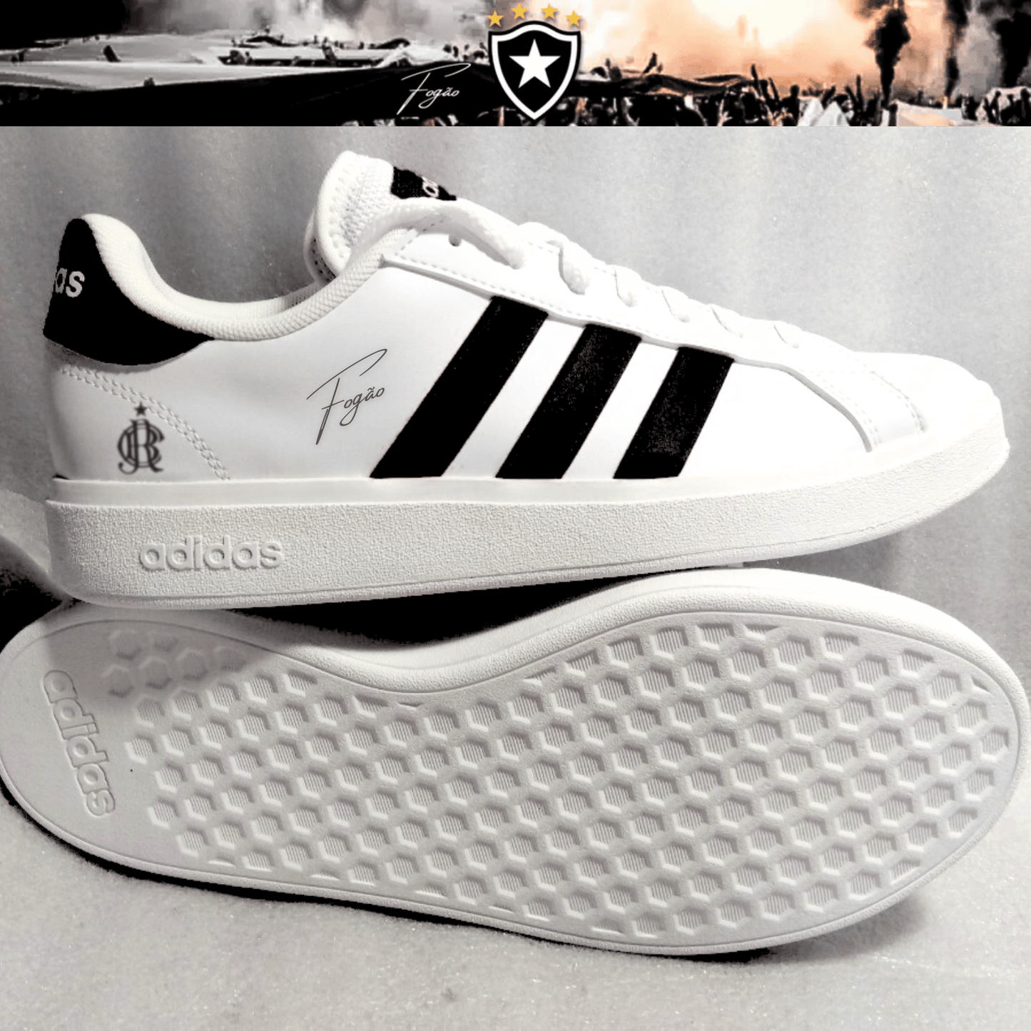 Exclusivo: Tênis Grand Court e VL Court 3.0 Signature Customizado do Glorioso + *BRINDE 1x Caneca Oficial* - EDIÇÃO LIMITADA