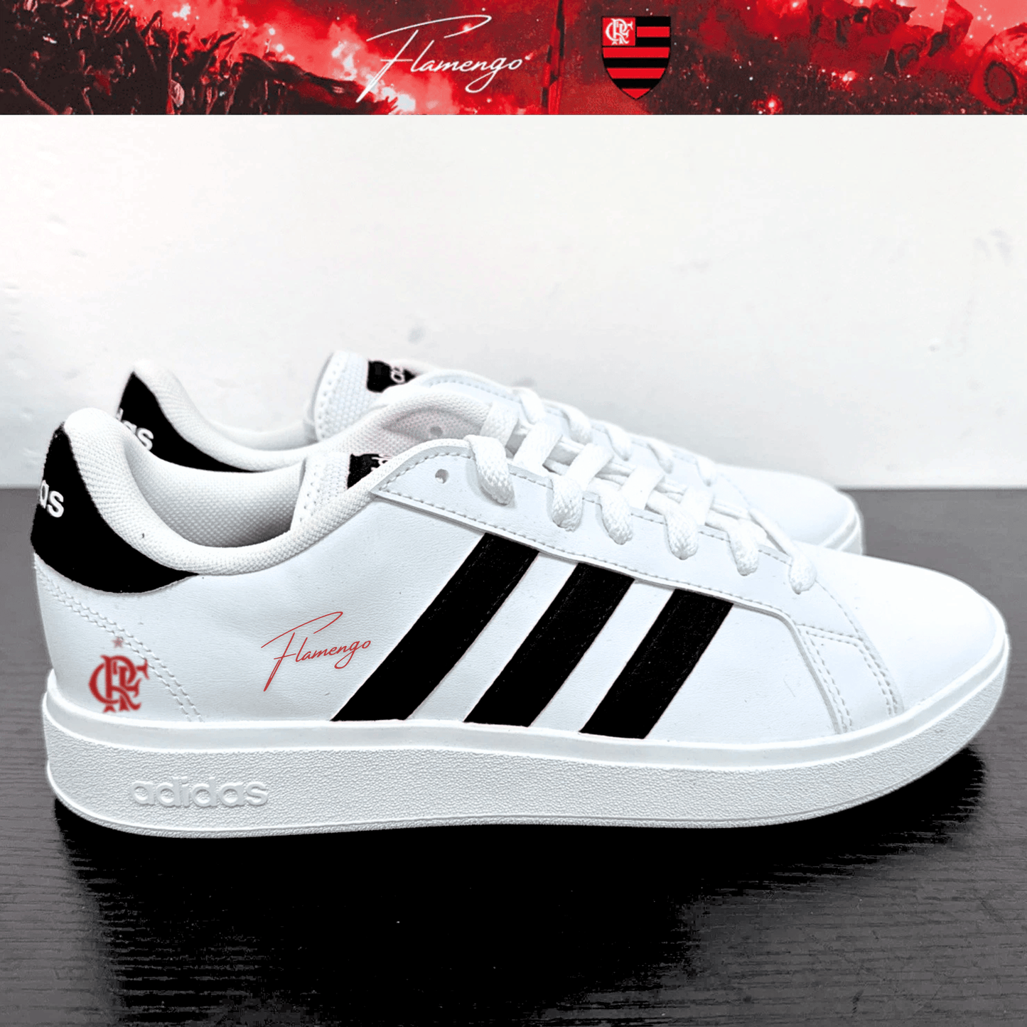 Exclusivo: Tênis Grand Court e VL Court 3.0 Signature Nova Versão Customizada do Mengão + *BRINDE 1x Caneca* - EDIÇÃO LIMITADA