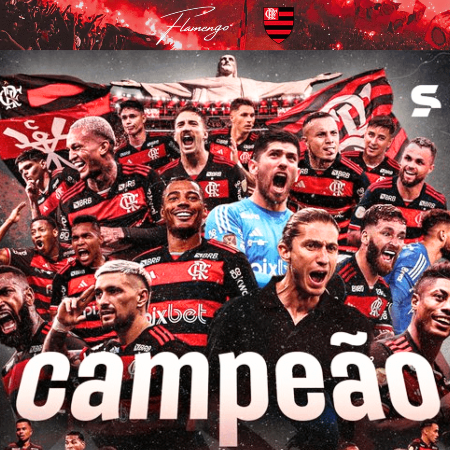 Exclusivo: Tênis NK Air Force White Customizado Mengão Multi Campeão 2025 + *BRINDE 1x Caneca Oficial* - EDIÇÃO LIMITADA