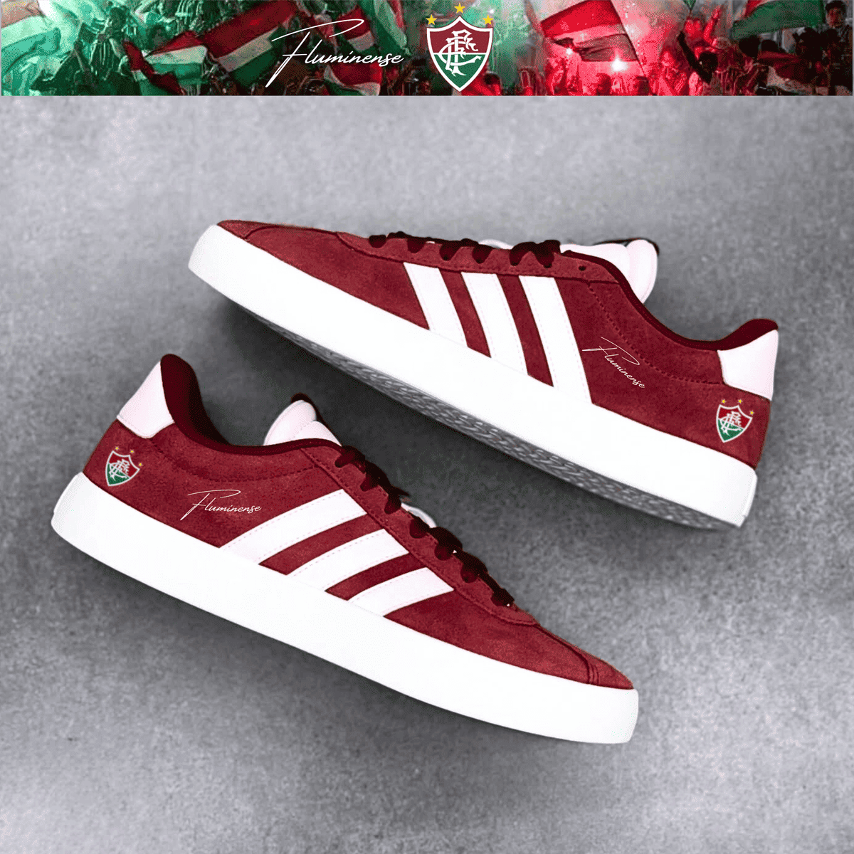 Exclusivo: Tênis Grand Court e VL Court 3.0 Signature Customizado do Fluzão + *BRINDE 1x Caneca Oficial* - EDIÇÃO LIMITADA