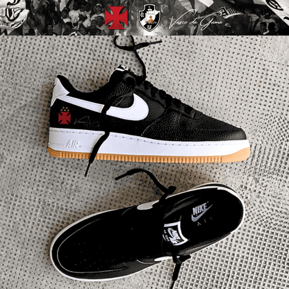 Exclusivo: Tênis Air Force White Black Obsidian Signature Customizado do Vasco + *BRINDE 1x Caneca Oficial* - EDIÇÃO LIMITADA