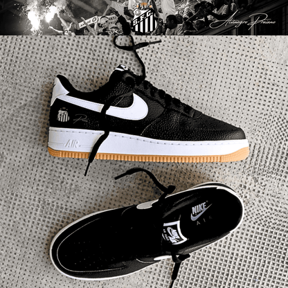 Exclusivo: Tênis Air Force White Black Obsidian Signature Customizado do Santos + *BRINDE 1x Caneca Oficial* - EDIÇÃO LIMITADA