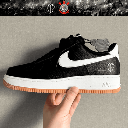 Exclusivo: Tênis Air Force White Black Obsidian Signature Customizado do Timão + *BRINDE 1x Caneca Oficial* - EDIÇÃO LIMITADA