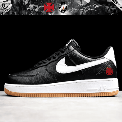 Exclusivo: Tênis Air Force White Black Obsidian Signature Customizado do Vasco + *BRINDE 1x Caneca Oficial* - EDIÇÃO LIMITADA