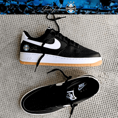 Exclusivo: Tênis Air Force White Black Obsidian Signature Customizado do Grêmio + *BRINDE 1x Caneca Oficial* - EDIÇÃO LIMITADA