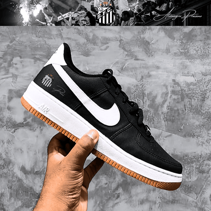 Exclusivo: Tênis Air Force White Black Obsidian Signature Customizado do Santos + *BRINDE 1x Caneca Oficial* - EDIÇÃO LIMITADA